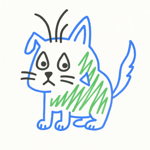 Animated unstable dog cat